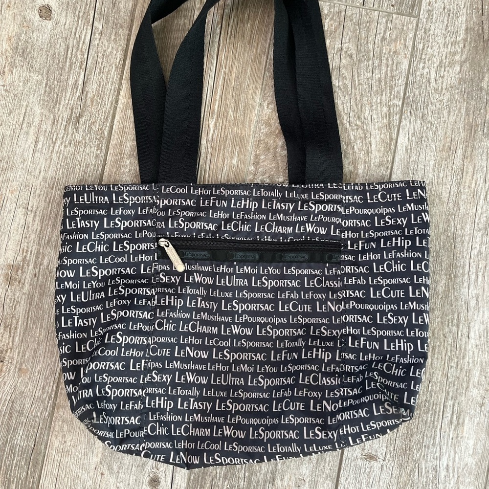 LESPORTSAC x Jonathan Adler Black and White Reversible Tote Bag